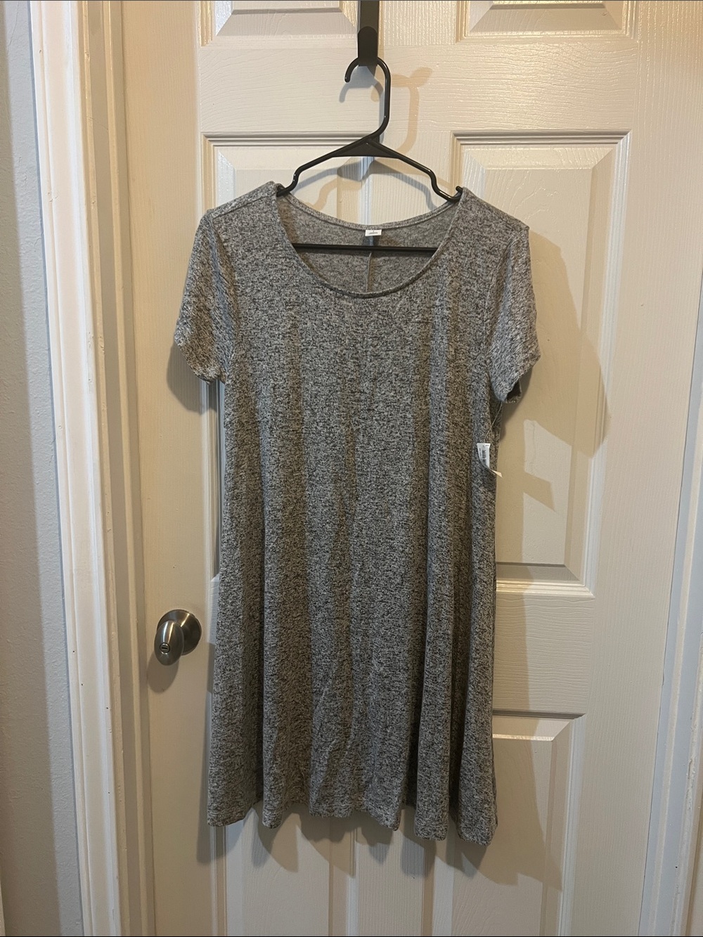 Old Navy Heather Gray Short Sleeve Casual Dress